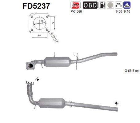 Filtre à particules / à suie, échappement - image 1
